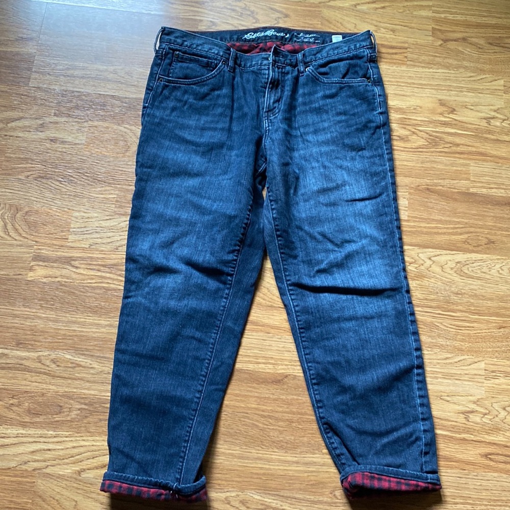 Eddie Bauer Flannel Lined Jeans 12P